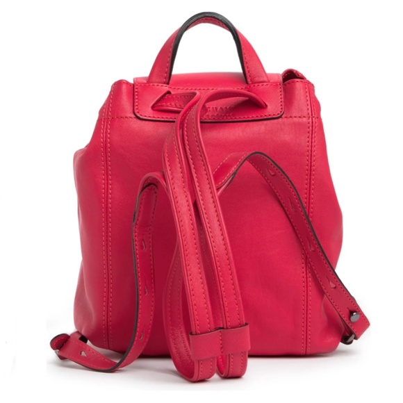 NWT $495 Longchamp Le Pliage XS Leather Backpack in RED! - Picture 2 of 3
